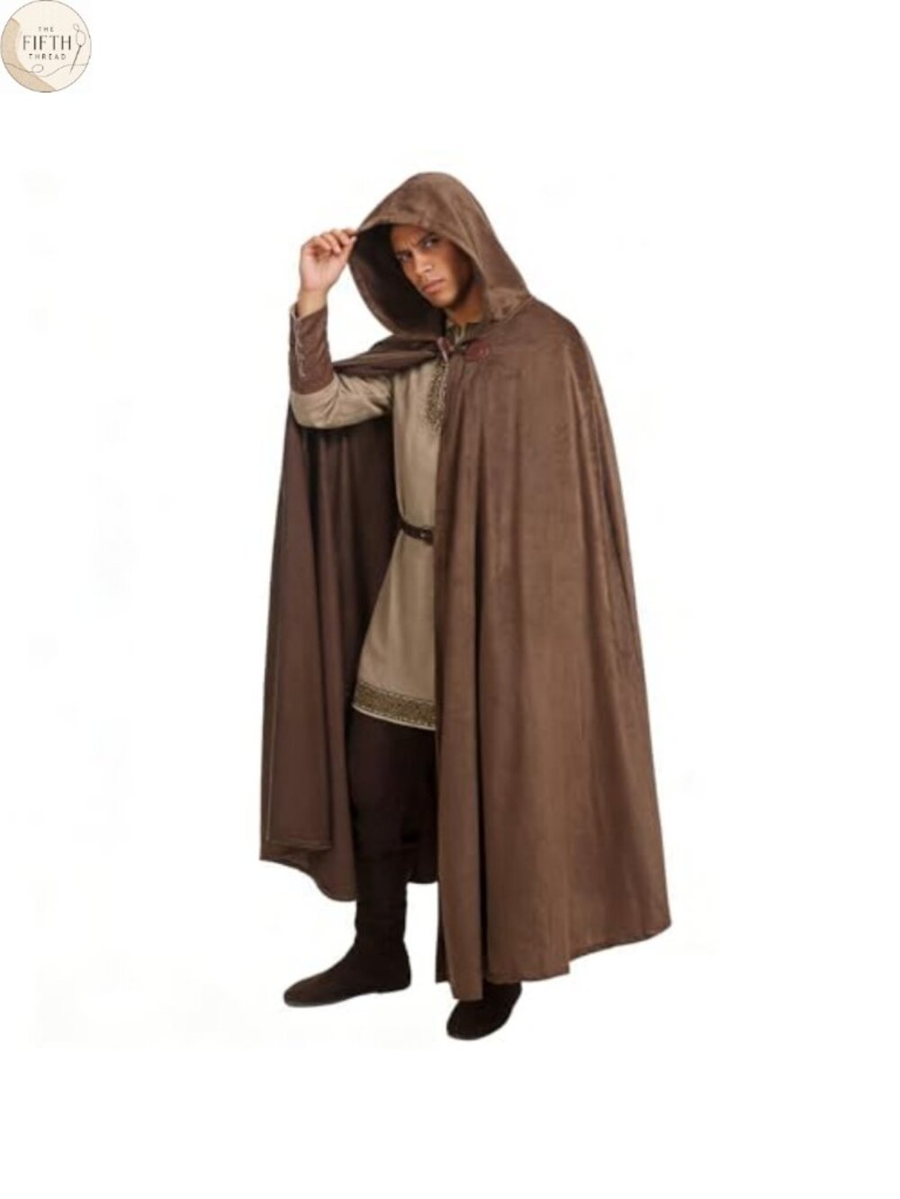 Renaissance Hooded Cape Adult Velvet Medieval Cloak Cosplay Costume